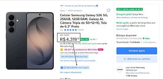 Promoção do Galaxy S26