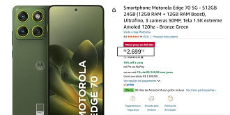 Promoção do Motorola Edge 70