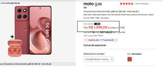 Promoção do Motorola Moto G86