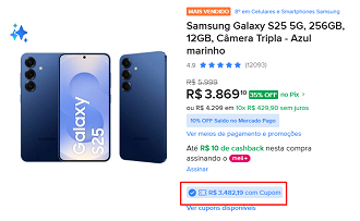 Oferta do Galaxy S25