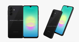 Galaxy A18 em renderizações CAD.