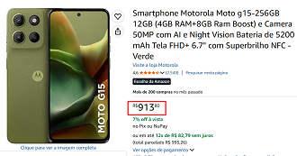 Oferta do Moto G15
