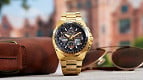 Citizen lança relógio de aviação com energia solar e visual dourado Citizen lança relógio de aviação com energia solar e visual dourado