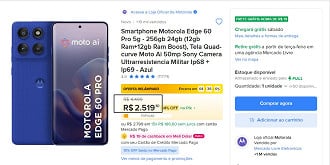 Promoção do Motorola Edge 60 Pro