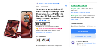 Motorola Razr 60 Ultra em oferta