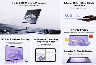 Novo tablet da Infinix chega com painel 2,5K de 90 Hz.
