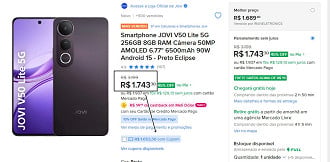 Jovi V50 Lite em oferta.