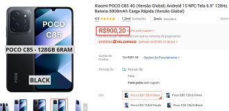 Oferta do POCO C85 4G