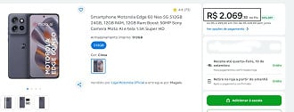 Promoção do Motorola Edge 60 Neo de 512GB