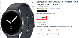 Oferta do Galaxy Watch 8 LTE