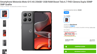 Oferta do Moto G15