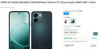 Promoção do Oppo A6 de 256GB.
