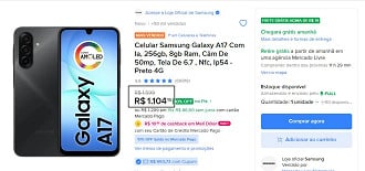 Oferta do Galaxy A17