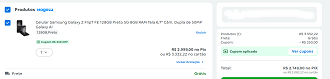 Promoção do Galaxy Z Flip 7 FE