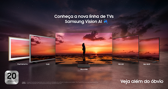 ovas TVs da Samsung estreiam no Brasil com propostas voltadas para quem busca uma experiência visual de alto nível..