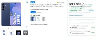 Promoção do Galaxy S25 FE