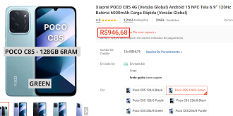 Oferta do POCO C85 4G