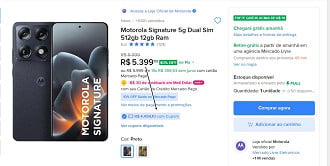 Motorola Signature em promoção.