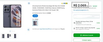 Promoção do Motorola Edge 60 Neo