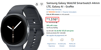 Oferta do Galaxy Watch 8 LTE