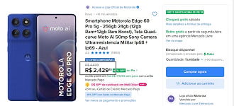 Promoção do Motorola Edge 60 Pro.