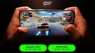Jogamos Asphalt com gráficos no máximo e FPS em 60.