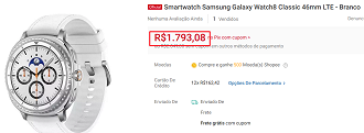 Oferta do Galaxy Watch 8 Classic