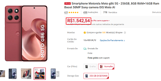 Oferta do Moto G86