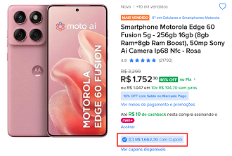 Oferta do Motorola Edge 60 Fusion