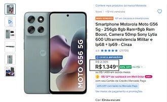 Oferta do Motorola Moto G56
