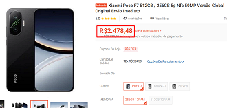 Oferta do POCO F7