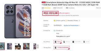 Oferta do Motorola Edge 60 Neo