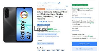 Oferta do Galaxy A17