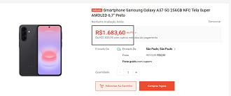 Oferta do Galaxy A37 de 256GB