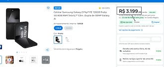 Galaxy Z Flip7 FE em oferta