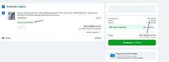 Oferta do Galaxy S25 Ultra no Magalu.
