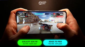 Jogamos Asphalt com tudo no máximo e FPS em 60.