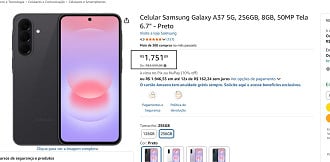 Promoção do Galaxy A37 de 256GB