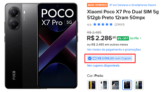 Oferta do POCO X7 Pro