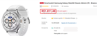 Oferta do Galaxy Watch 8 Classic