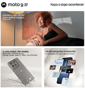 Moto G37 conta com recursos de IA para fotos e para pesquisa