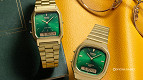 Casio lança dois relógios Vintage com mostrador verde e detalhes dourados