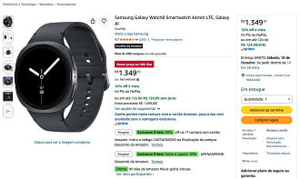 Oferta do Watch 8 LTE na Amazon