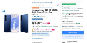 Promoção do Galaxy S25