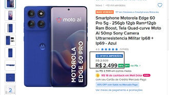 Promoção do Motorola Edge 60 Pro