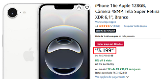Oferta do iPhone 16e