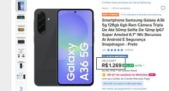Promoção do Galaxy A36