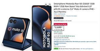 Motorola Razr 60 em oferta.