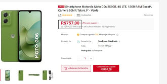 Promoção do Moto G06