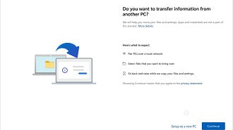 Ferramenta de migração entre PCs é removida